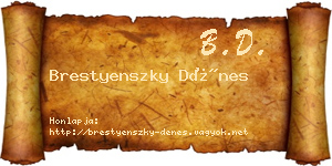 Brestyenszky Dénes névjegykártya