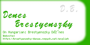 denes brestyenszky business card
